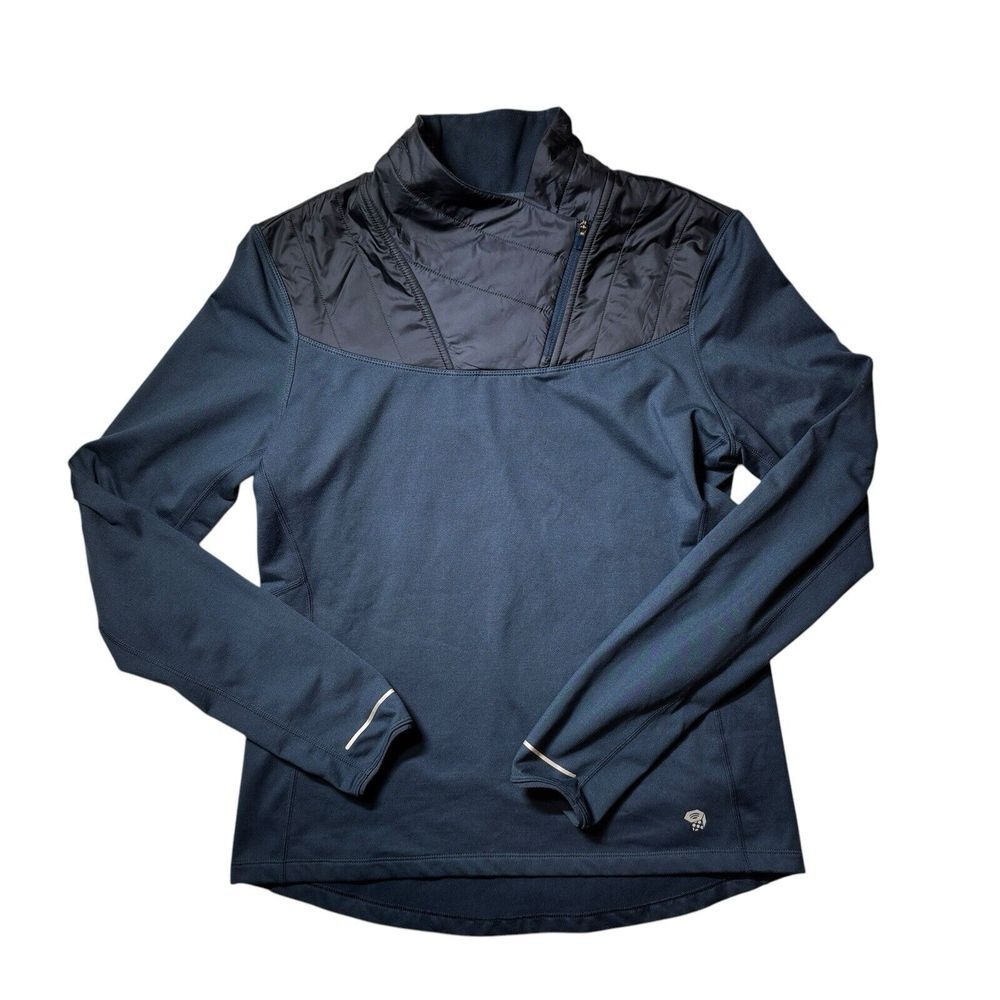 Womens S Mountain Hardwear 32 Degree Insulated Pullover Long Sleeve Shirt‎ Blue